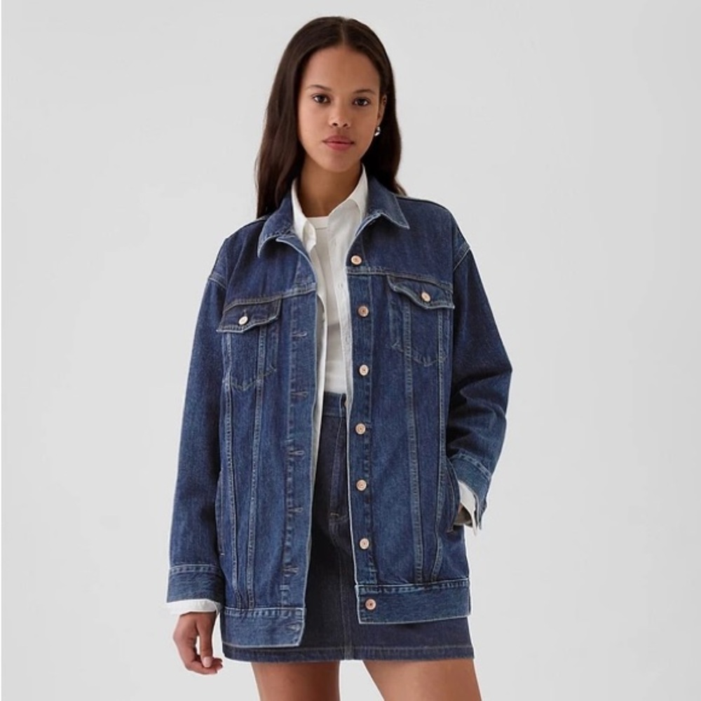 NWOT GAP Indigo Oversized Icon Denim Jacket